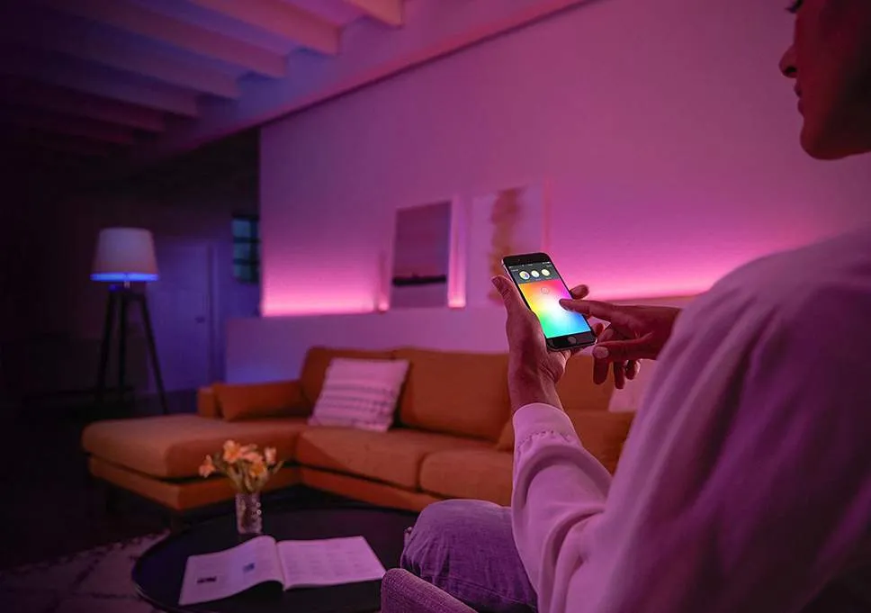 Smart light ambience control from phone