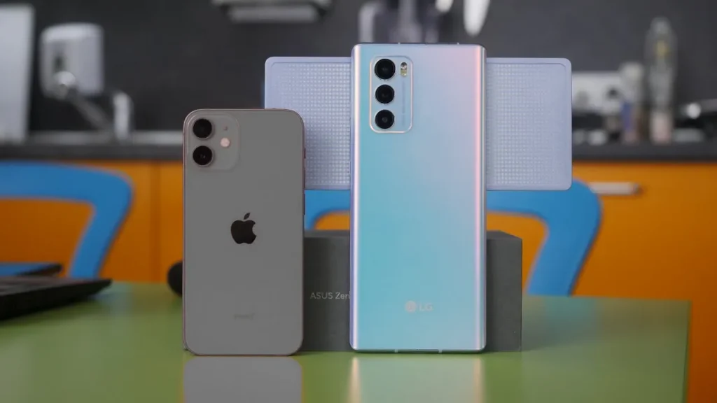 iphone and android next to each other