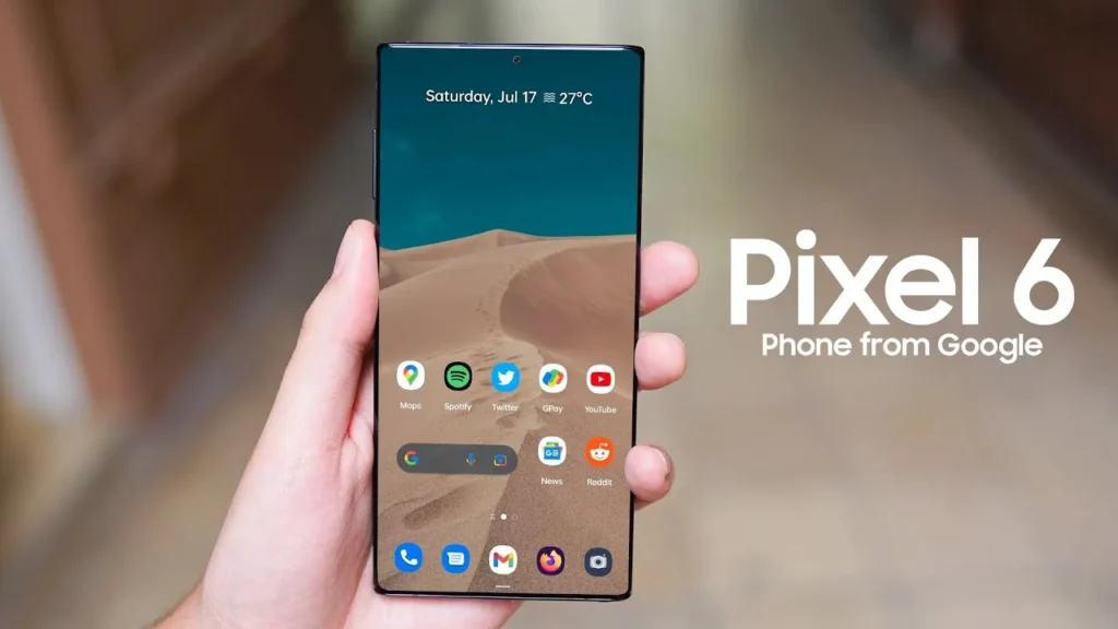 pixel 6 phone held in hand