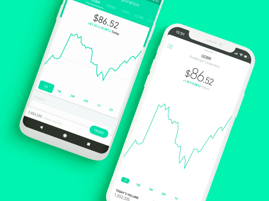 two phones robinhood app