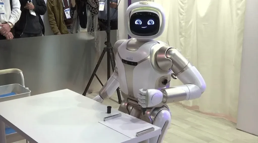 friendly robot smiling